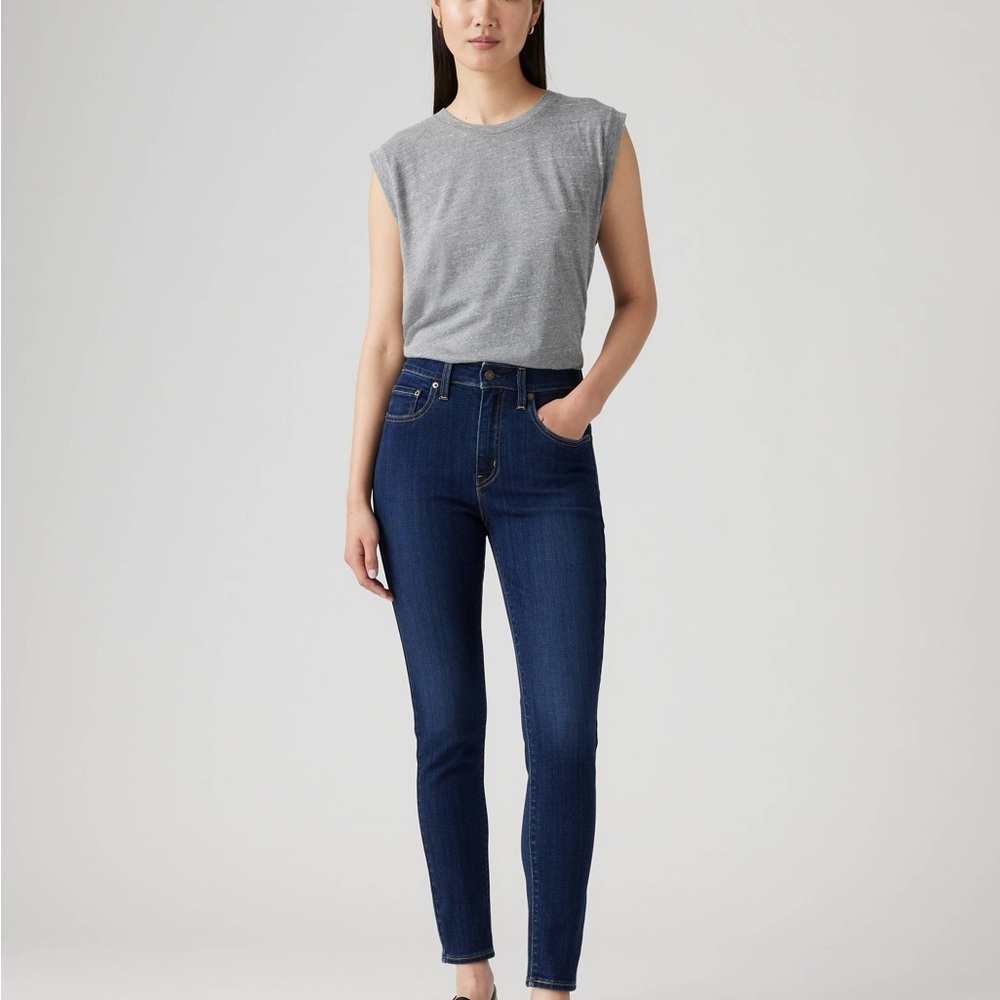 Levis 721 High Rise Skinny Stylish Blue Skinny Jeans for Women